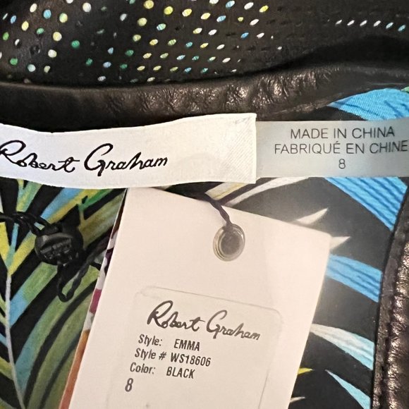 NEW Lambskin Leather Perforated Dress,- Robert Graham, Size 8 - Picture 16 of 16